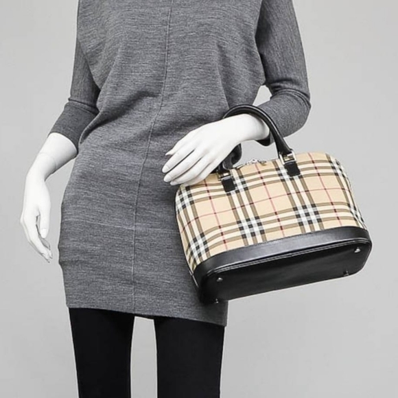  BURBERRY Nova Check Alma Top Handle Bag - Picture 4 of 11